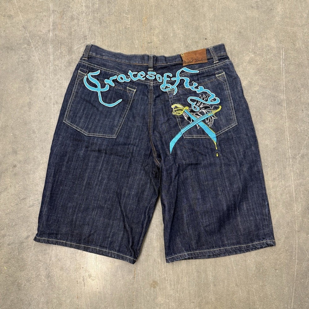 Y2K Artful Dodger Shorts  Baggy Skater Denim Streetwear Skater Size 38